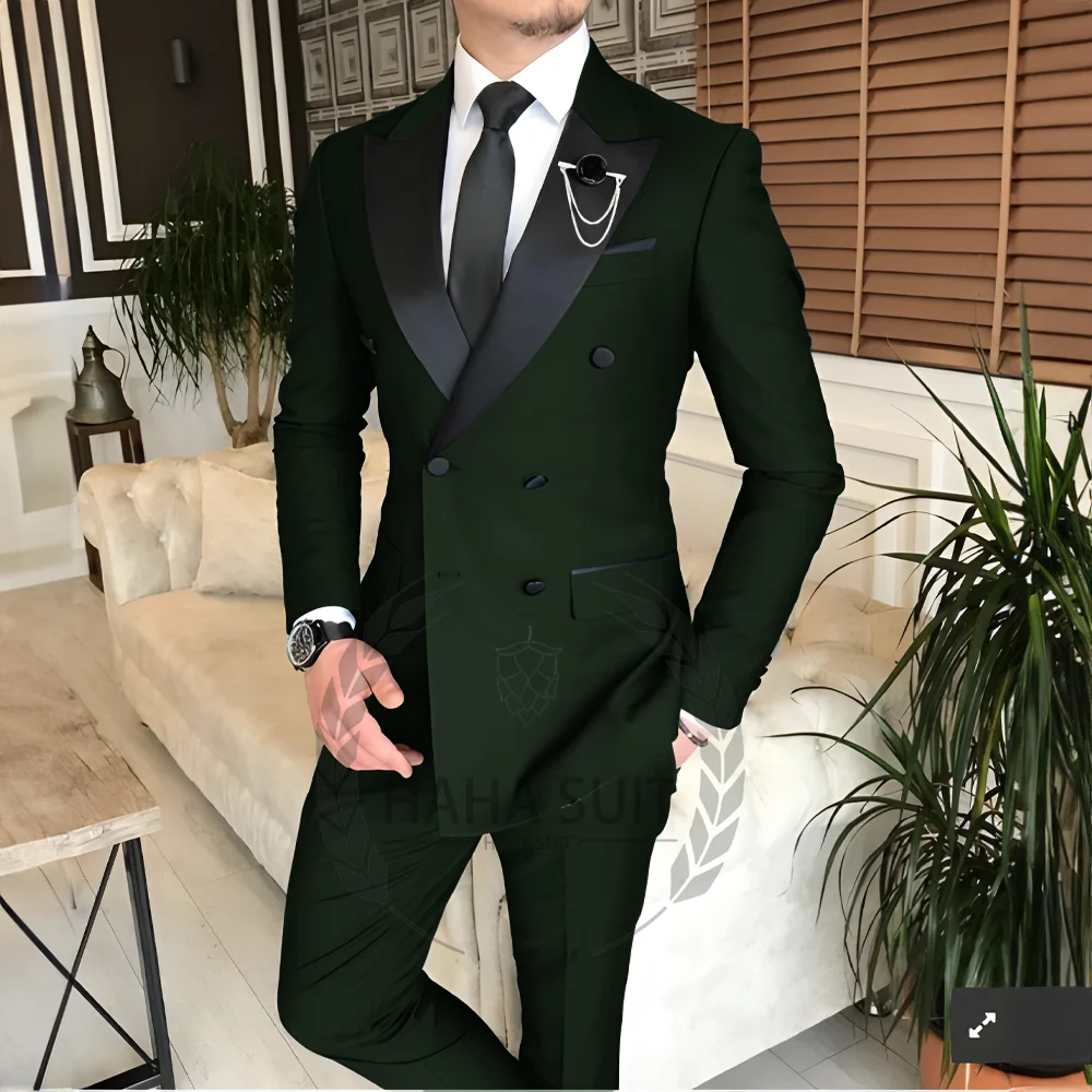 Men's Suit Tailored 2-Piece Clothing Fashion Men's Wedding Groom Suits Best Man Dinner Engagement Tuxedo