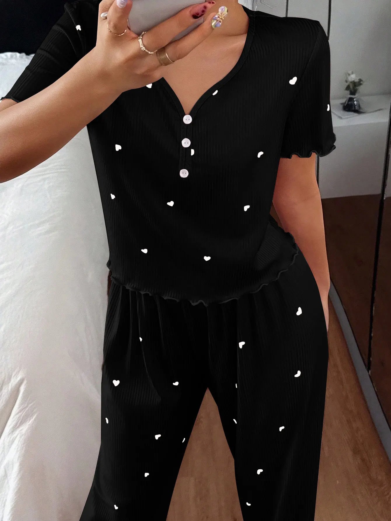 Womens Matching Sets Nightwear for Woman Women's Pajamas Set Short Sleeve Sleepwear 2 Piece Set Women's Home Suit Pyjamas Femmes