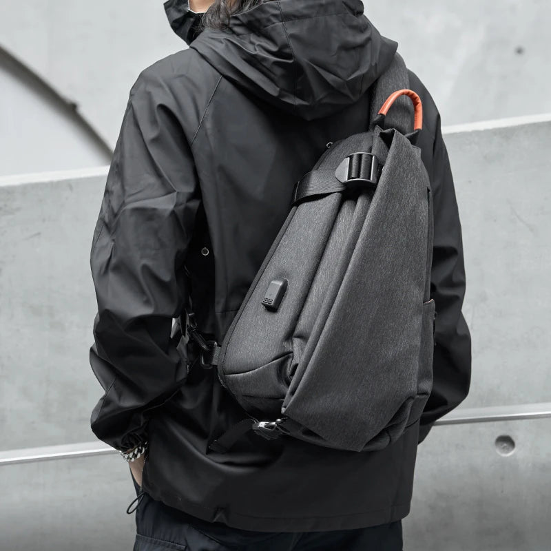 Anti-theft Crossbody Chest Bag for Men and Women Small Single Shoulder Double Shoulder Bag Hiking Cycling Travel Chest Hanging B