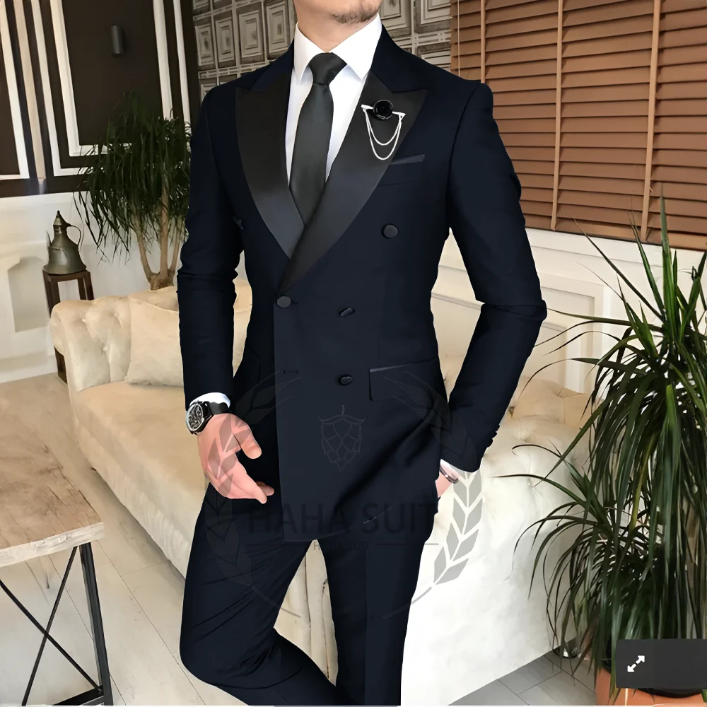 Men's Suit Tailored   2-Piece   Clothing Fashion Men's  Wedding Groom Suits Best Man Dinner Engagement Tuxedo