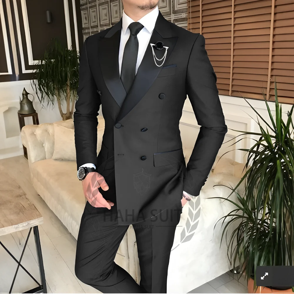 Men's Suit Tailored   2-Piece   Clothing Fashion Men's  Wedding Groom Suits Best Man Dinner Engagement Tuxedo