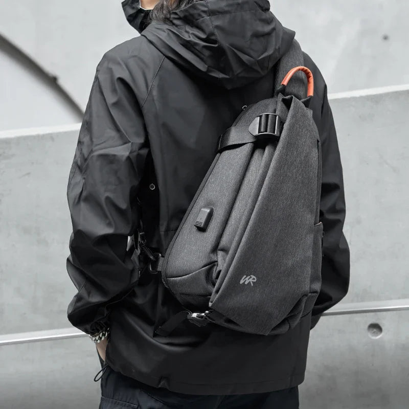 Anti-theft Crossbody Chest Bag for Men and Women Small Single Shoulder Double Shoulder Bag Hiking Cycling Travel Chest Hanging B
