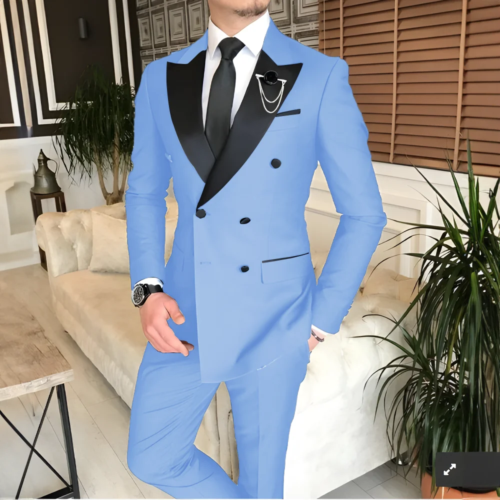 Men's Suit Tailored   2-Piece   Clothing Fashion Men's  Wedding Groom Suits Best Man Dinner Engagement Tuxedo