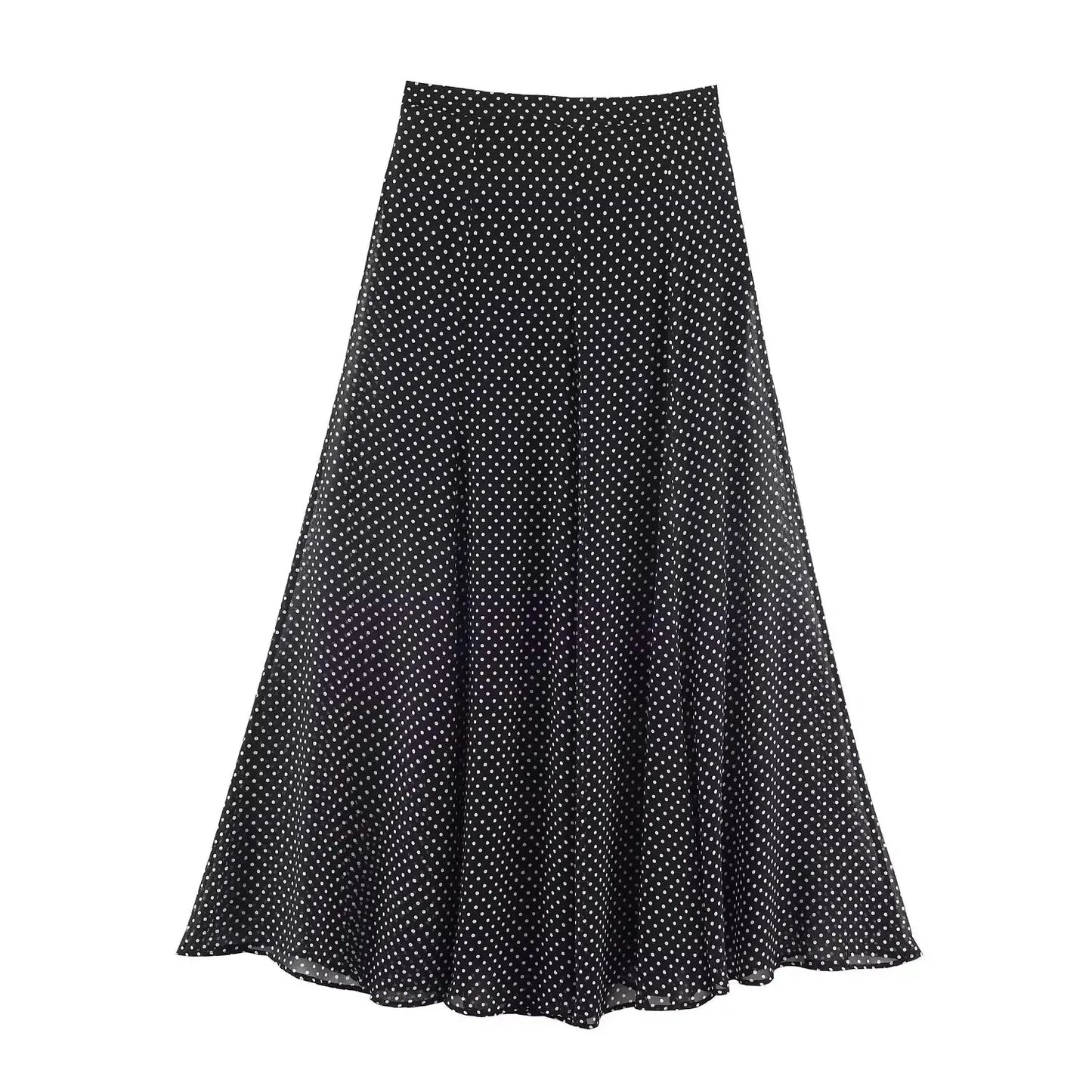 Polka Dot Printed Midi Skirts Two Piece Sets for Women Summer Chic Bow Tied Blouse Top Suits Woman 2 Piece Outfits